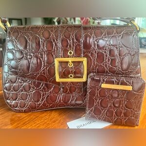 NWT Brahmin SET Nerida Shoulder Bag & Jane Wallet in  in GANACHE VANDERBILT